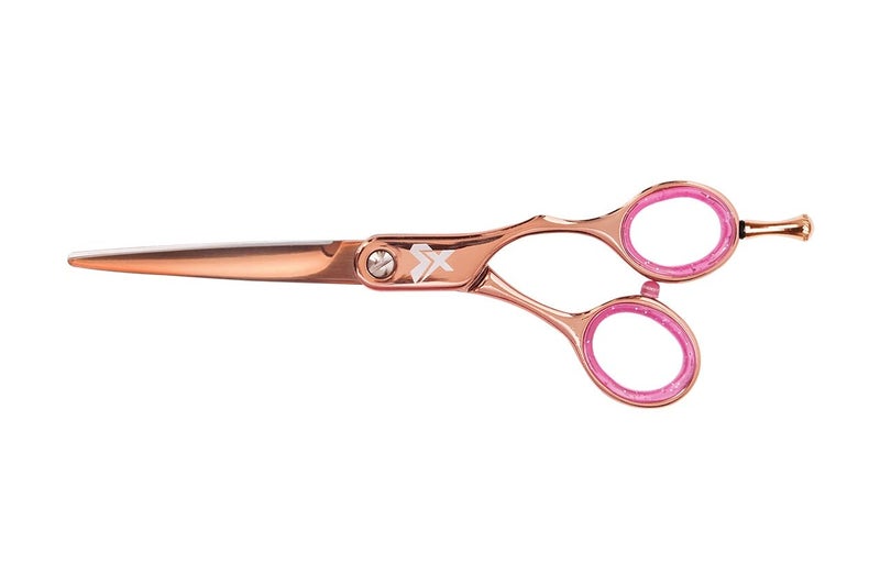 Cricket Shear Xpressions 5.75" Professional Hair Cutting Scissors - Barber Scissors, Japanese Stainless Steel, Comfort Silencer, Ideal for Stylists and Home Use, Hey Rosie - Rose Gold - Image 1